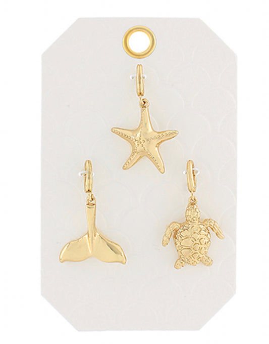 Sea Life Shoe Charm Set
