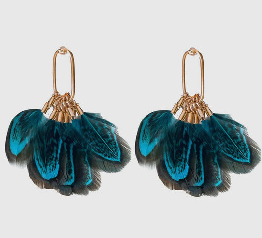 Peacock Feather Earrings