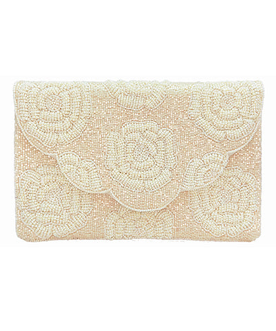 Beaded Rose Clutch