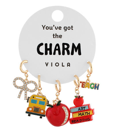Back to School Shoe Charm Set