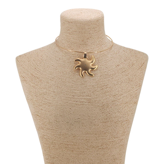 Beachy Vintage Sundial Collar Necklace