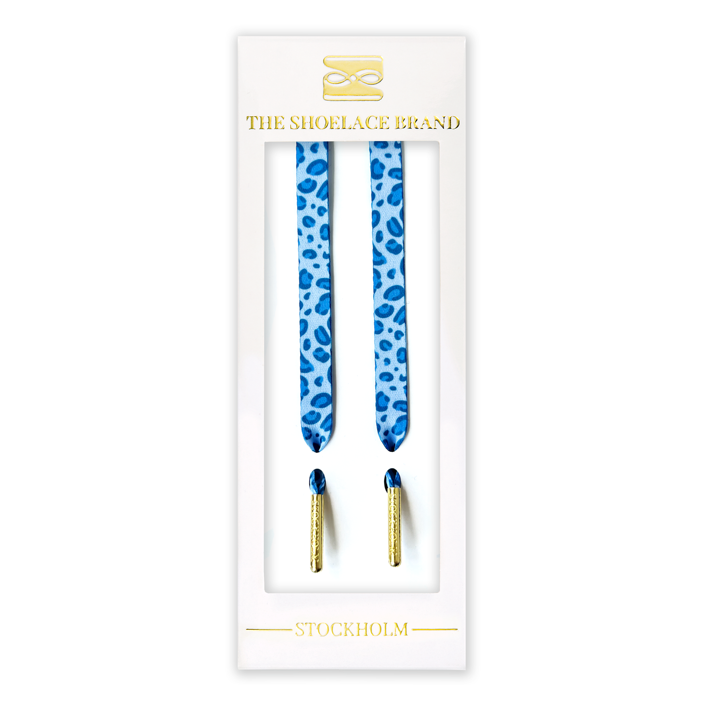 Blue Classic Leopard Shoelaces