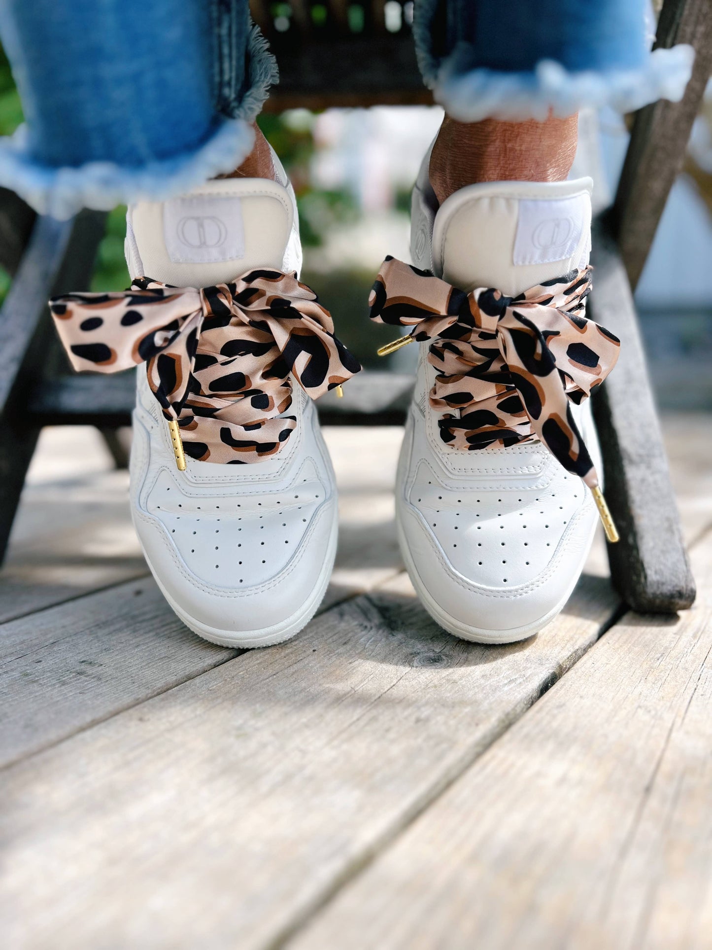 Leopard Silk Shoelaces