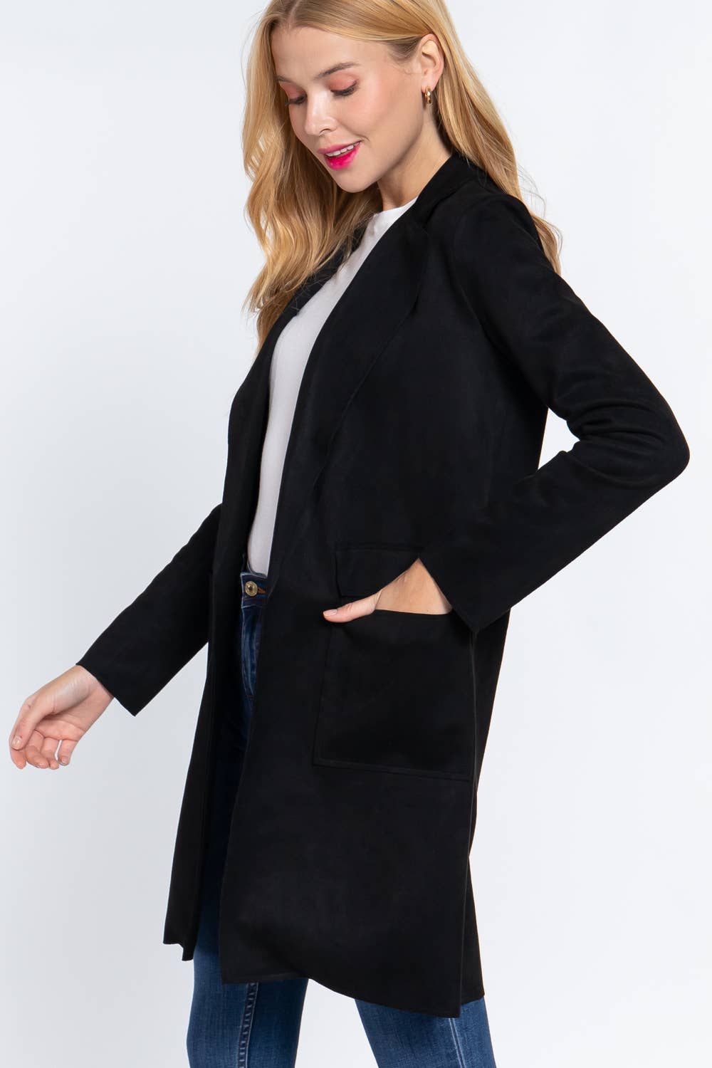 Long Sleeve Open Front Jacket