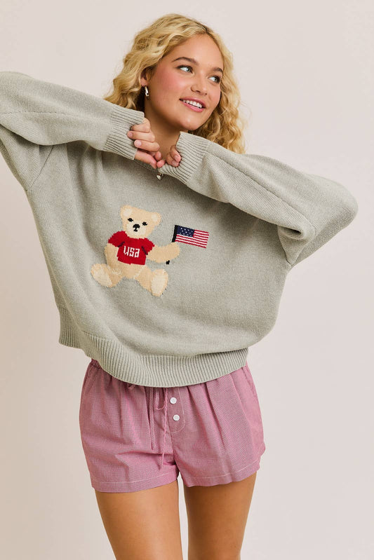 All-American Teddy Sweater
