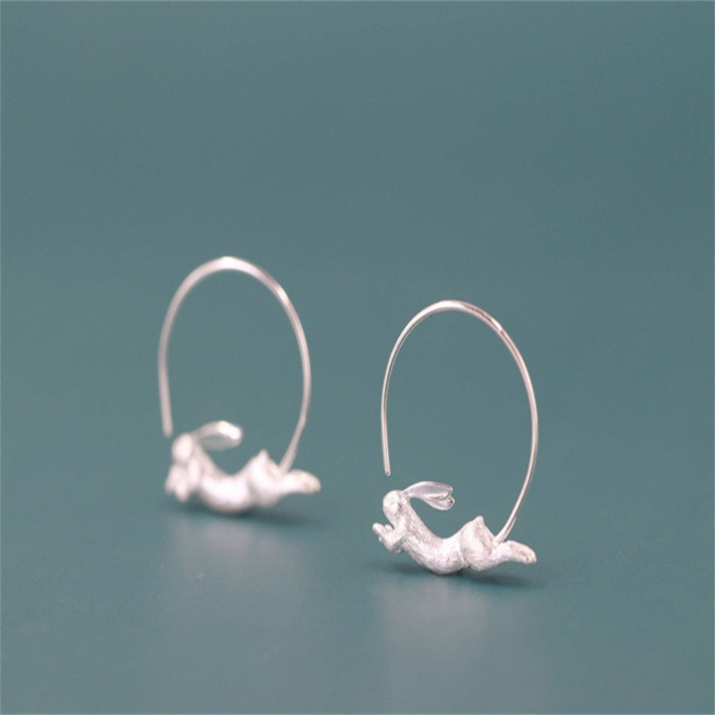 Rabbit Hoop Earrings
