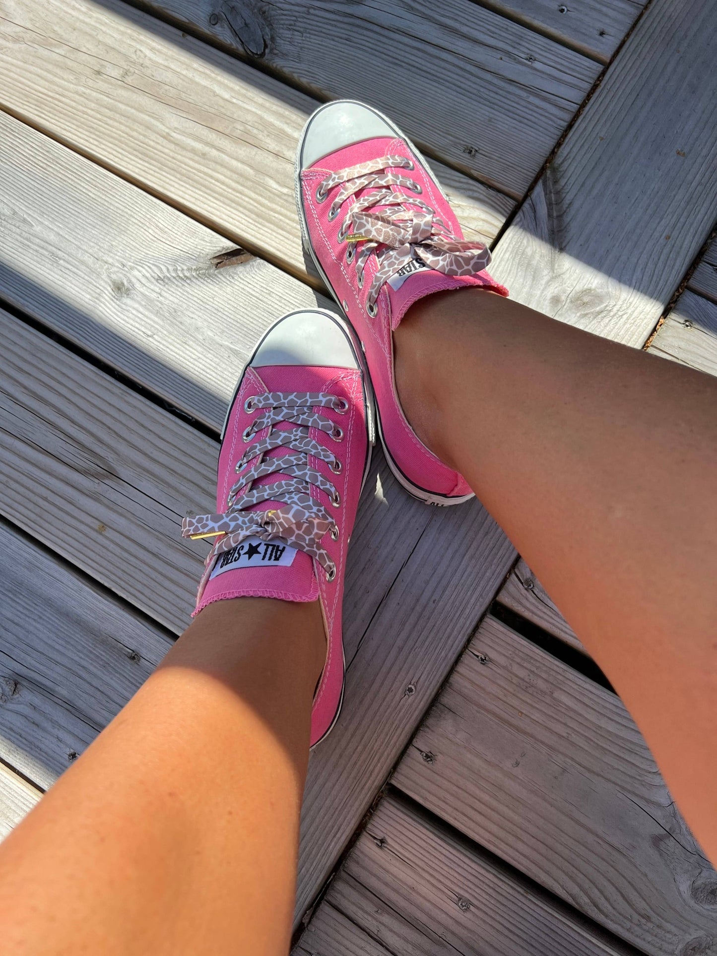 Classic Giraffe Beige Shoelaces