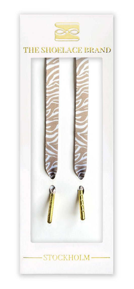 Classic Zebra Beige Shoelaces