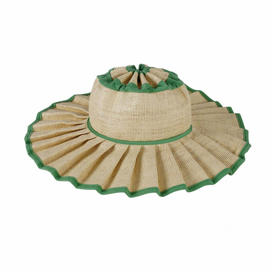 Boho Checkered Straw Hat Foldable Beach Sun Hat