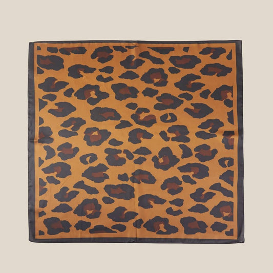 Leopard Print Square Scarf