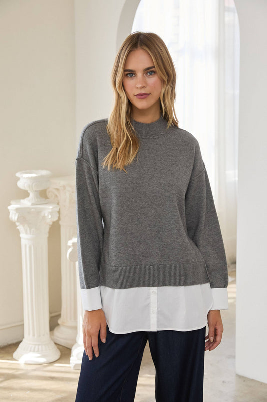 Kelly Layered Knit Sweater Top