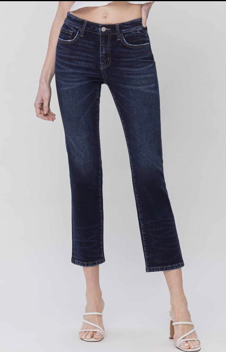 FLYING MONKEY- Mid Rise Slim Straight Jeans