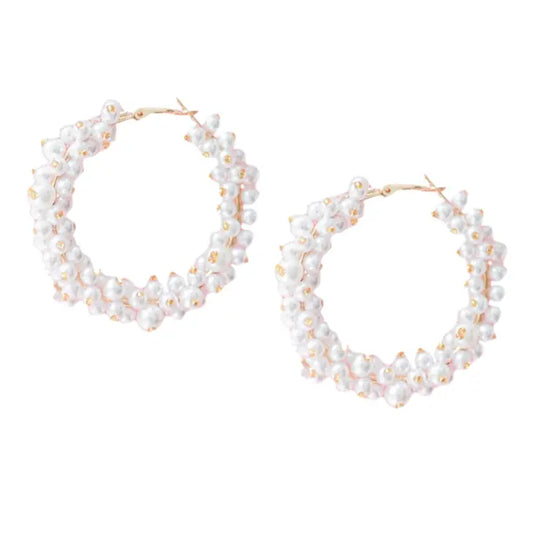 2' Pearl Cluster Hoops