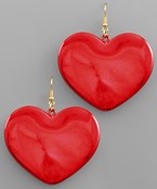 Acrylic Heart Earrings
