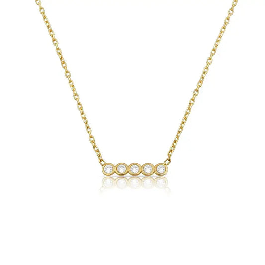 Loverly Crystal Bar Necklace