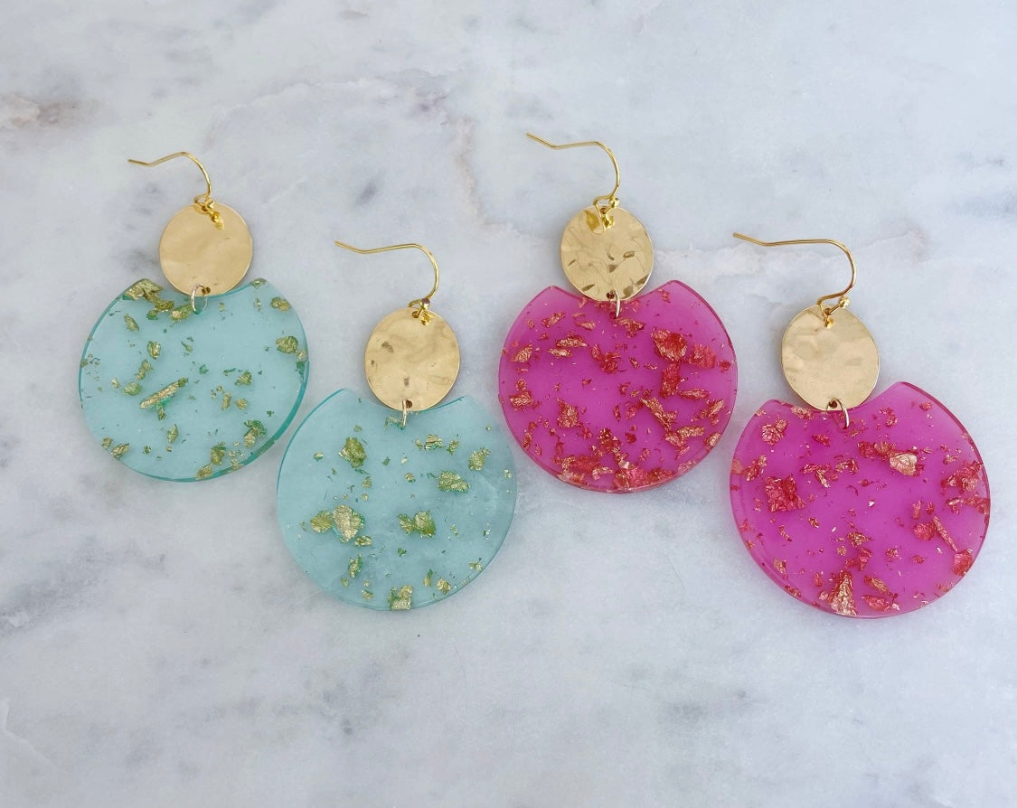 Gold Flake Earrings