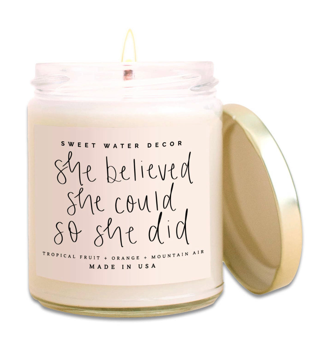 SHE BELIEVED SHE COULD Soy Candle