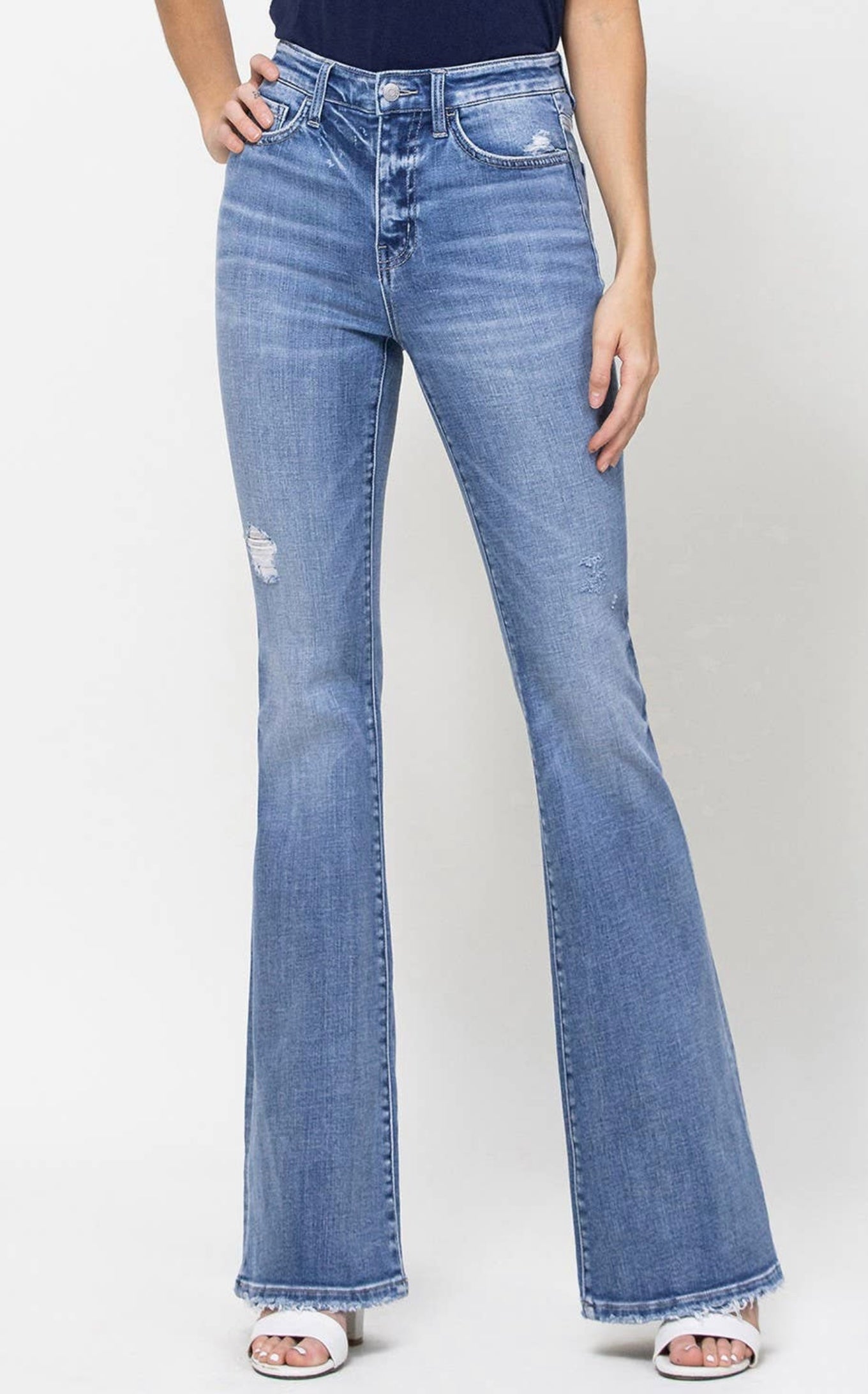 FLYING MONKEY- High Rise Flare Jeans