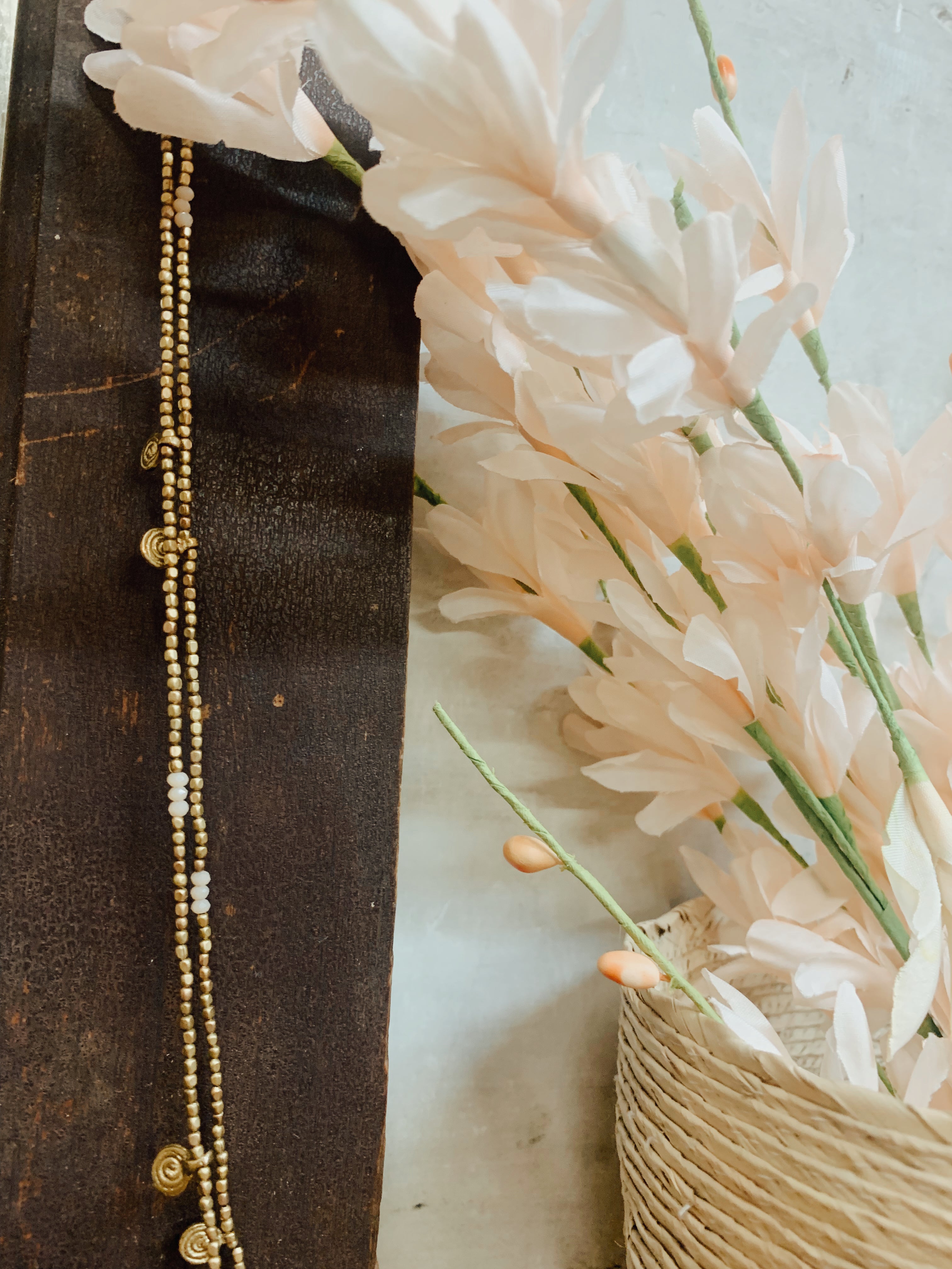 Gold Beaded Necklace